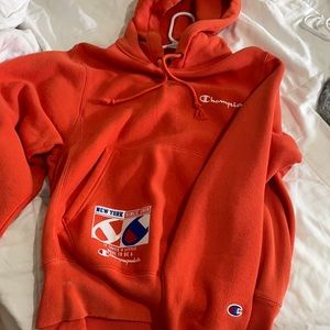 Orange champion hoodie